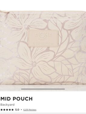 ALOHA Collection Backyard Mid Pouch in Metallic Blush Pink and Sandstone